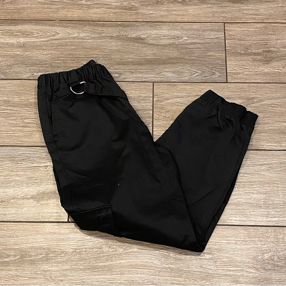 Boohoo 10 Black Jogger Cargo Pants